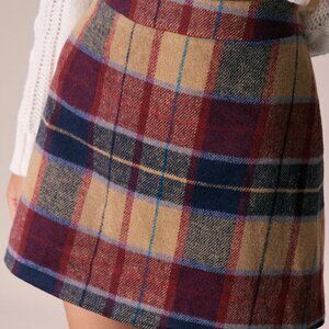 Lulus Mad For Plaid Burgundy Multi Plaid Mini Skirt Red - Size L